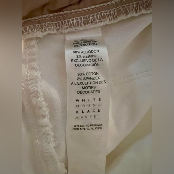 WHBM Ecru Skinny Distressed Ankle Jean With Rose Gold Sequins - Size Medium - Picture 10 of 12